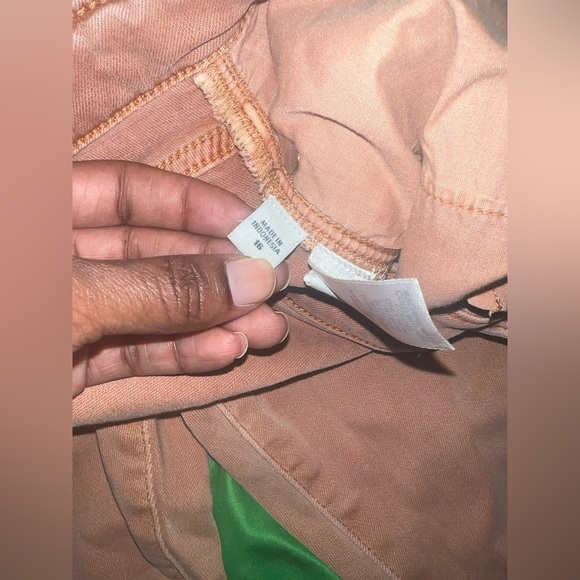 J. Jill Women's Peach Cropped Stretch Jeans size 16 - Picture 7 of 9